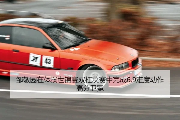 邹敬园在体操世锦赛双杠决赛中完成6.9难度动作高分卫冕